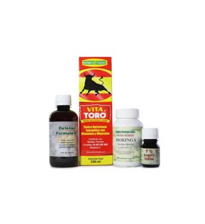 Immune System Support Bundle – EcuaMiel, VitaToro, Moringa, Lugol’s 7%, and Defense Formula A