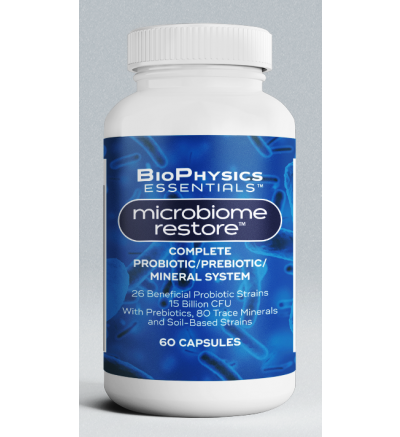  Microbiome Restore : Complete Probiotic / Prebiotic Mineral System -- 60 Capsules