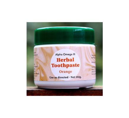 Alpha Omega III Herbal Toothpaste (102 g.) -- ORANGE-flavored