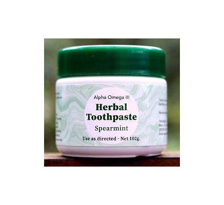 Alpha Omega III Herbal Toothpaste (102 g.) -- SPEARMINT-flavored